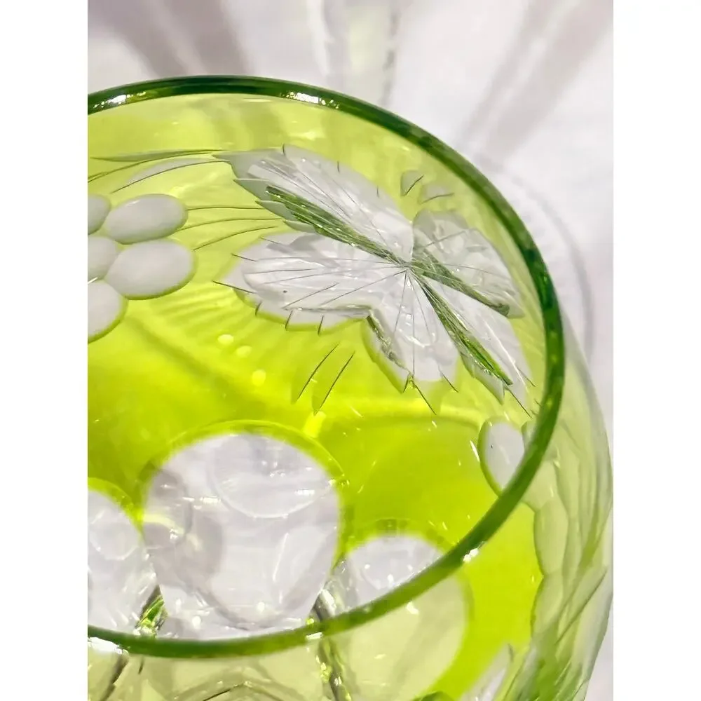 Vintage Nachtmann Traube Chartreuse Wine Hock Goblets Set of 5 Pattern German